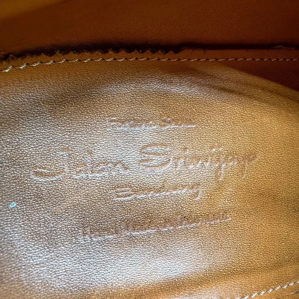 Jalan Sriwijaya Dress Shoes Men's Size 7.5 Black Leather Wingtip Lace-Up Formal‎